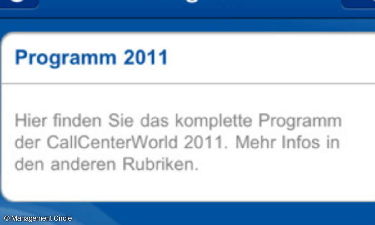 Die CCW-App im Fokus