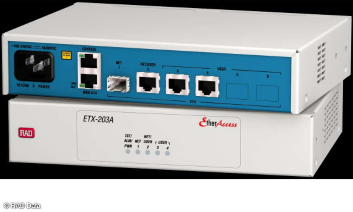 Das Mobile-Demarcation-Device ETX 302-A von RAD Data - eine kostengünstige Backhaul-Lösung mit vielen intelligenten Funktionen.