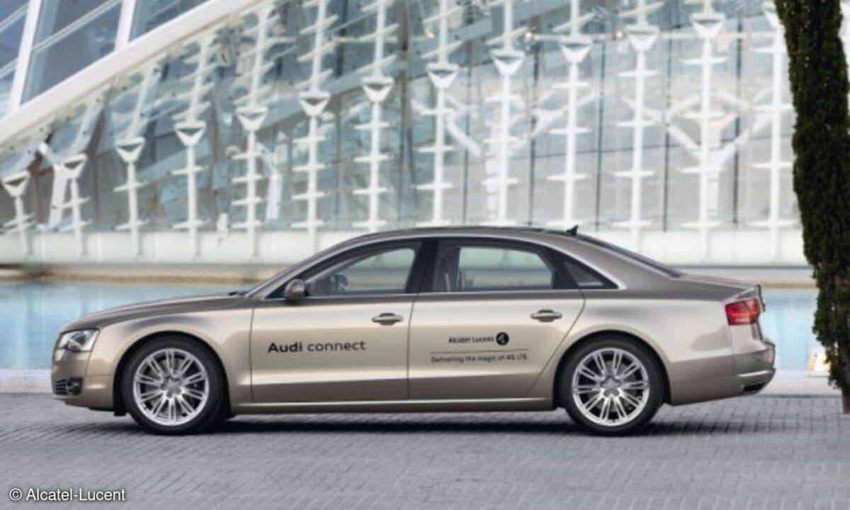 Der Audi A8 mit LTE-Mobilfunkinfrastruktur.