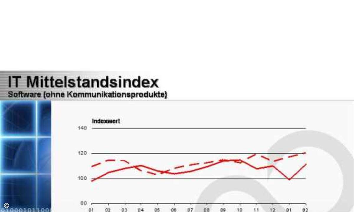Der Index der getätigten Software-Ausgaben stieg an