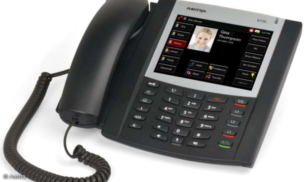 Das SIP-Telefon Aastra 6739i.