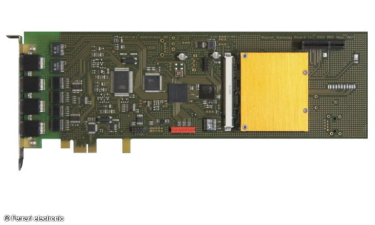 Mediagateway für drei Funktionen: Officemaster-Gate-PCIe-Karte von ferrari electronic.