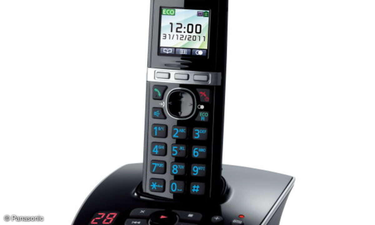 Das Dect-Telefon Panasonic KX TG8061 mit integriertem Anrufbeantworter.