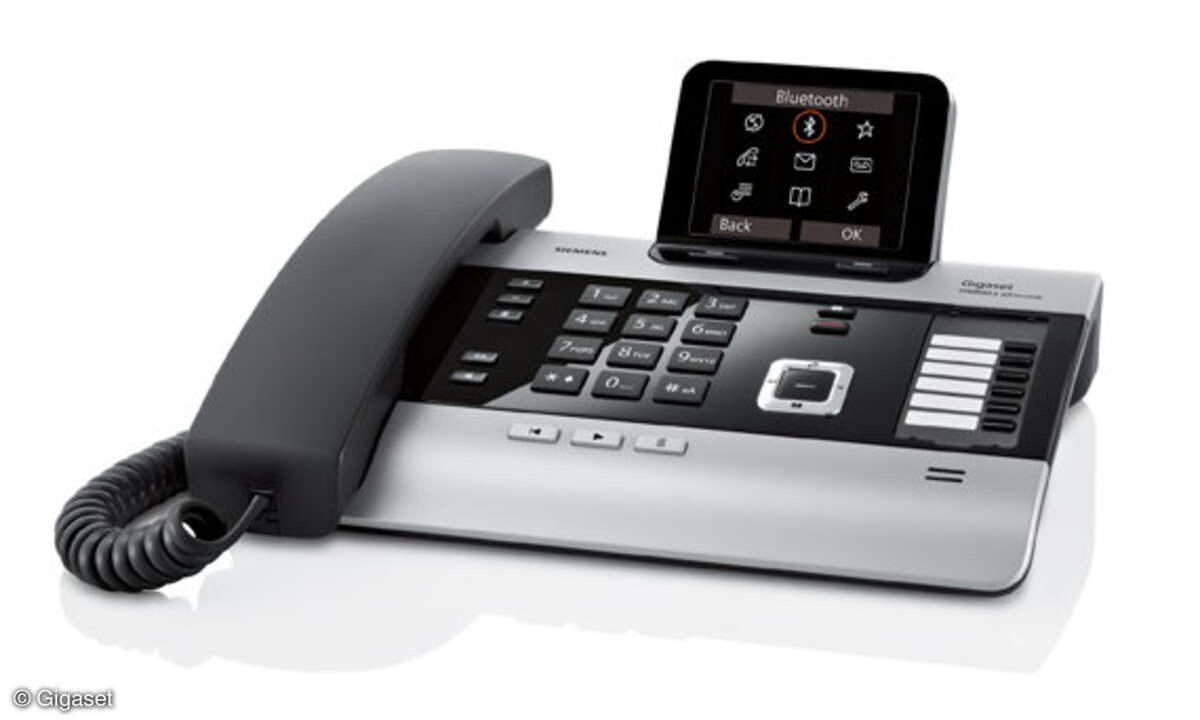 Das Gigaset-DX800A ist Komforttelefon und TK-Anlage.