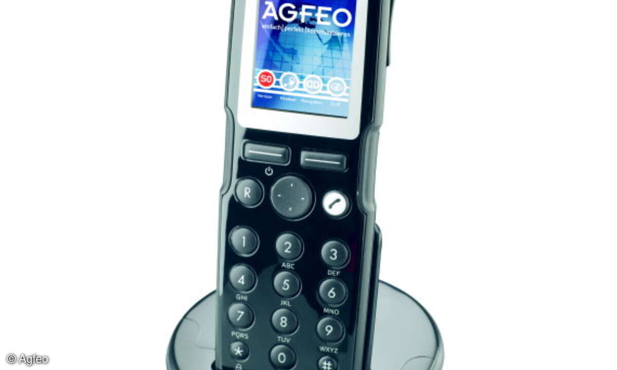 Das Dect-50-Systemtelefon ist die mobile Kommandozentrale für das Agfeo-EIB-System.
