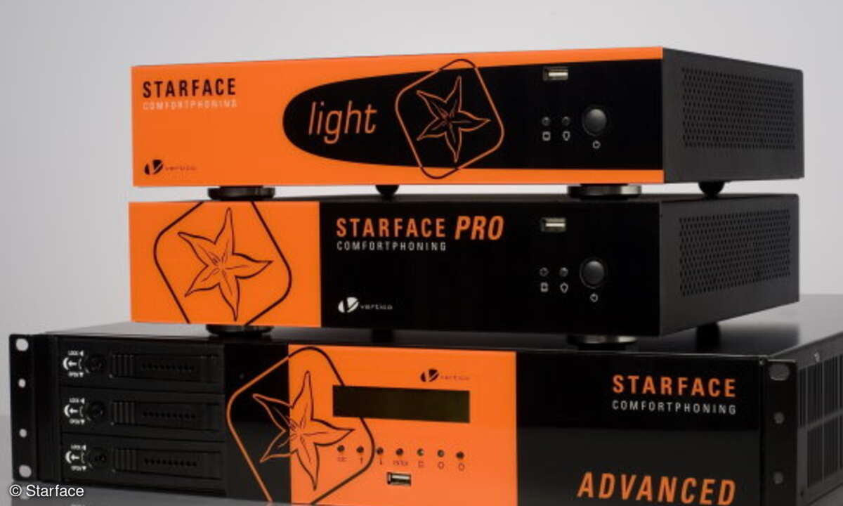 Die hybride Telefonanlage Starface-4.6 ist in vier Ausbaustufen erhältlich – von der Plug-in-Appliance mit bis zu sechzig Nebenstellen bis zum Highend-Modell für bis zu 1.750 Nebenstellen.