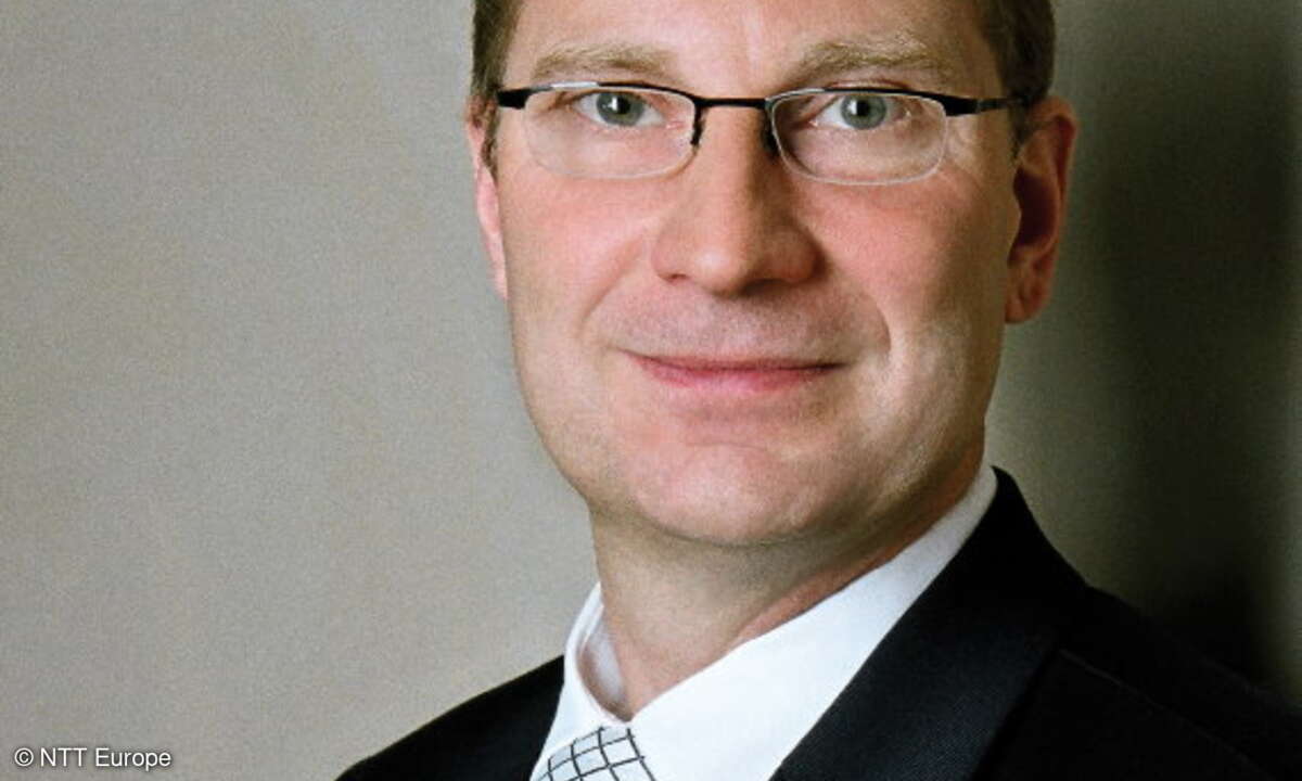 Jens Leuchters, Country Manager Central Europe bei NTT Europe „Unsere Kunden haben jederzeit die volle Kontrolle über den Umgang, den Ort und die Art und Weise der Speicherung ihrer Daten.“