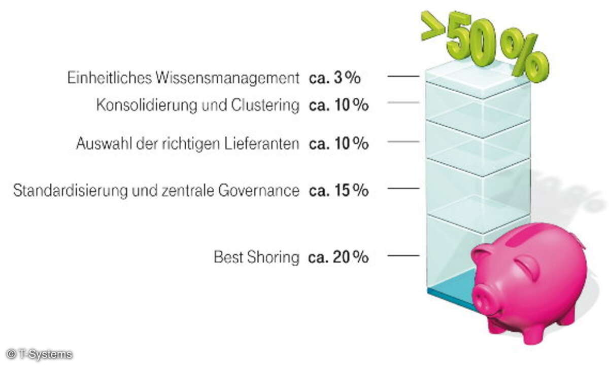 Einsparpotenziale durch Application Management & Modernization.
