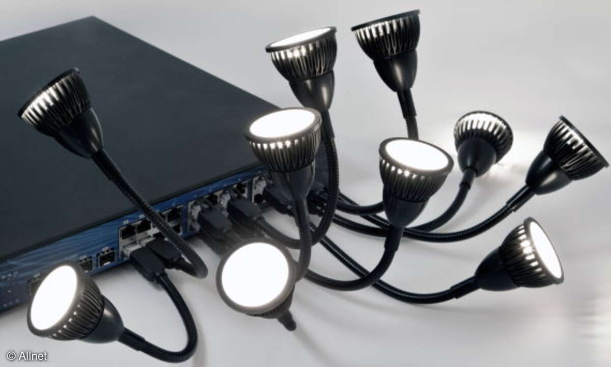 Die Allnet-PoE-Lampe benötigt nur 3 Watt Energie und beeinflusst die Leistungsfähigkeit der PoE-Netzwerkinfrastruktur daher nicht.