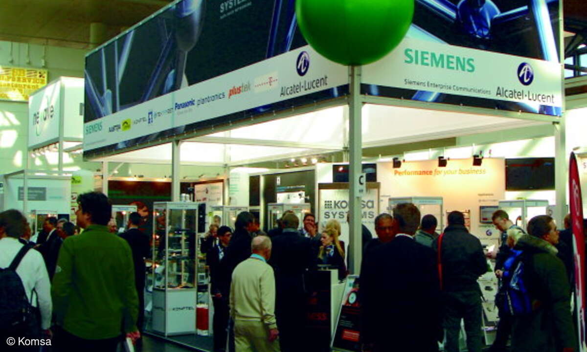 Der CeBIT-Messeauftritt von Komsa Systems im Jahr 2011.