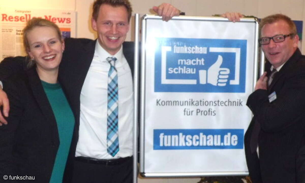 Zu sehen ist das funkschau Anzeigen-Team mit Sabrina Gottwald, Eric Weis und Michael Nerke.