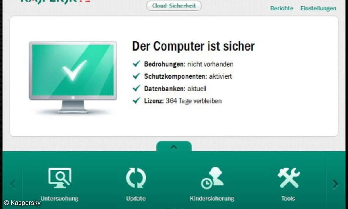 Randbemerkung: Warum eigentlich meldet eine Antivirus-Software „Der Computer ist sicher“, wenn sie gleich darauf beginnt, ihre Datenbanken zu aktualisieren?