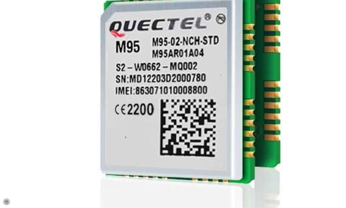 Das Quad-Band-Modul M95 im LCC-Gehäuse misst lediglich 19,9 x 23,6 x 2,65 mm3