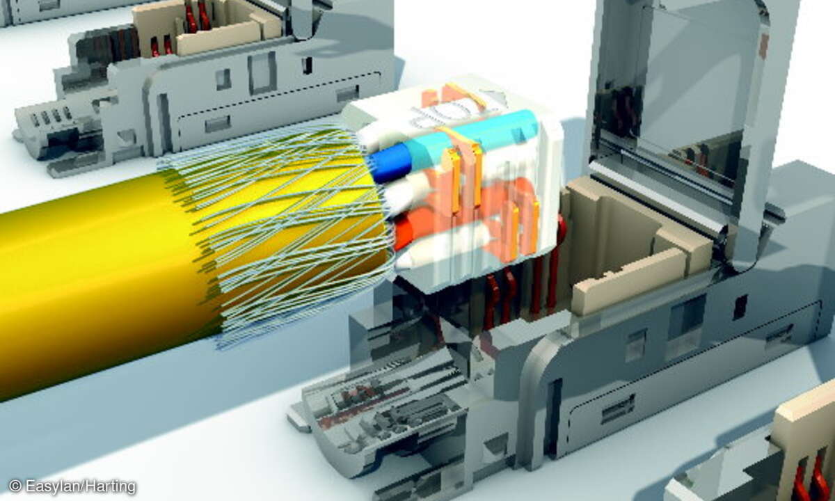 Bei der Pre-Link-Technik erhält das Kabel einen robusten Abschluss. Den legt der Installateur in ein beliebiges Pre-Link-Anschlussmodul und klappt es zu. Der Vorgang ist gewerkeübergreifend immer gleich.