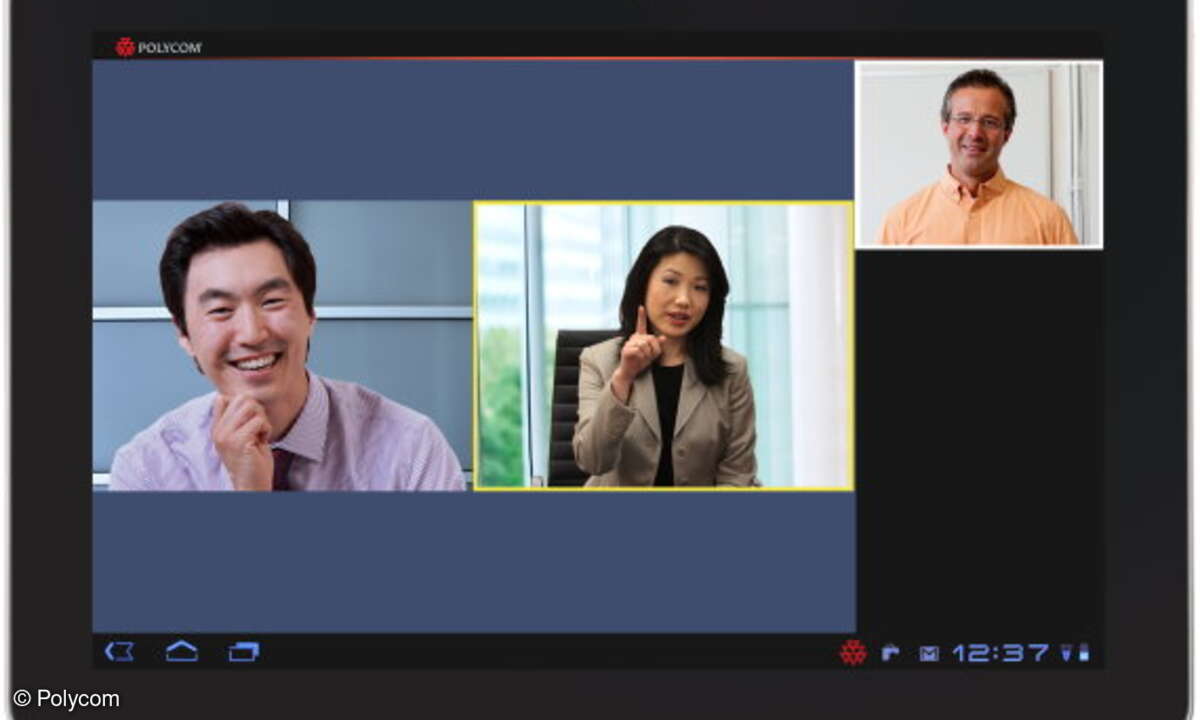 Realpresence-Mobile bietet in Verbindung mit der Realpresence-Mobile-Plattform Video-Collaboration für Unternehmenskunden.