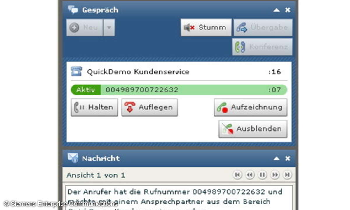 Openscape-Cloud-Contact-Center von Siemens Enterprise Communications