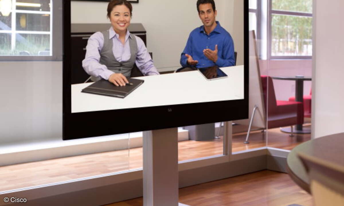 Das Telepresence-MX300-System von Cisco.
