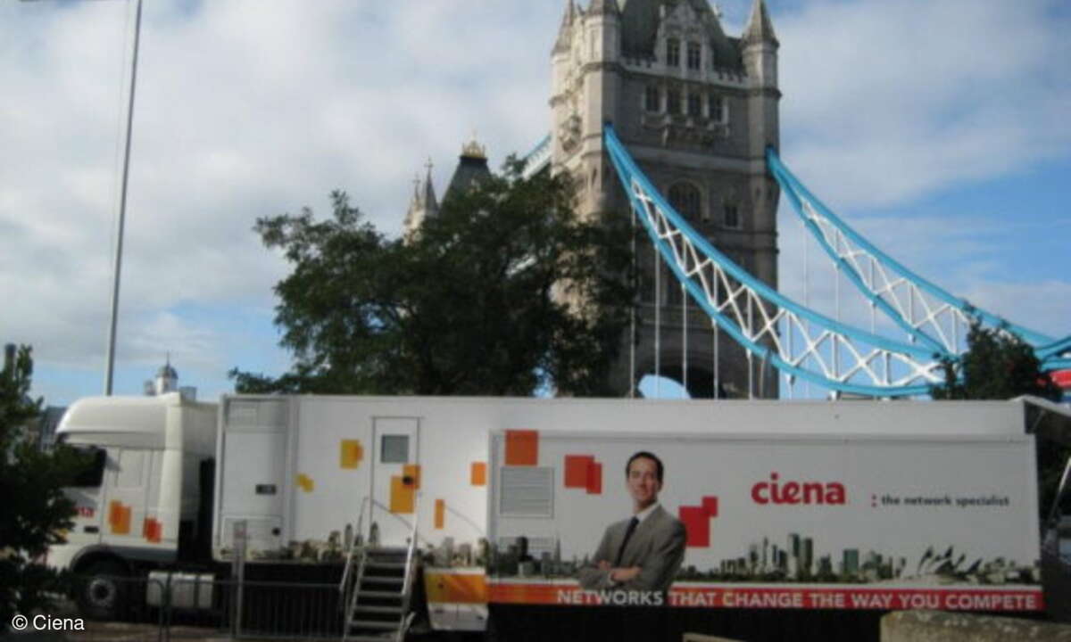 Der Ciena-Truck in London.