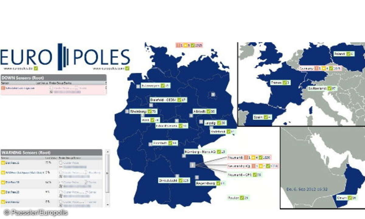 PRTG-Map im Einsatz bei Europoles