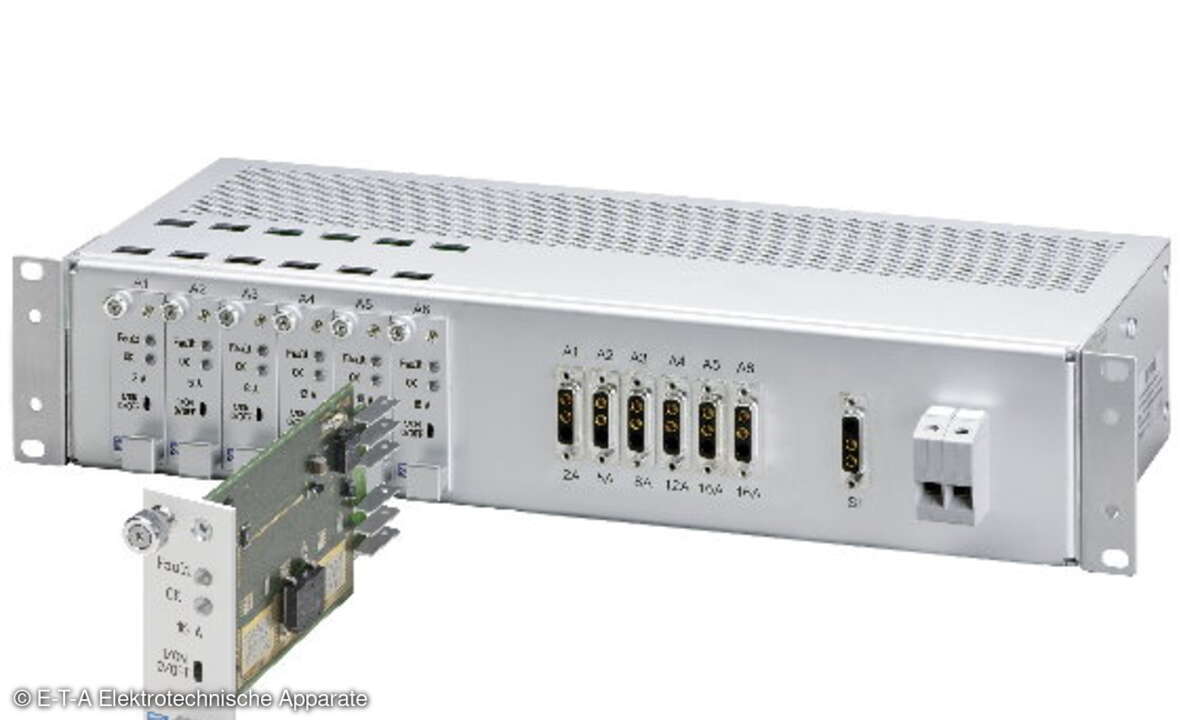 Beispiel eines intelligenten Stromverteilungssystems mit steckbarem elektronischem Geräteschutzschalte