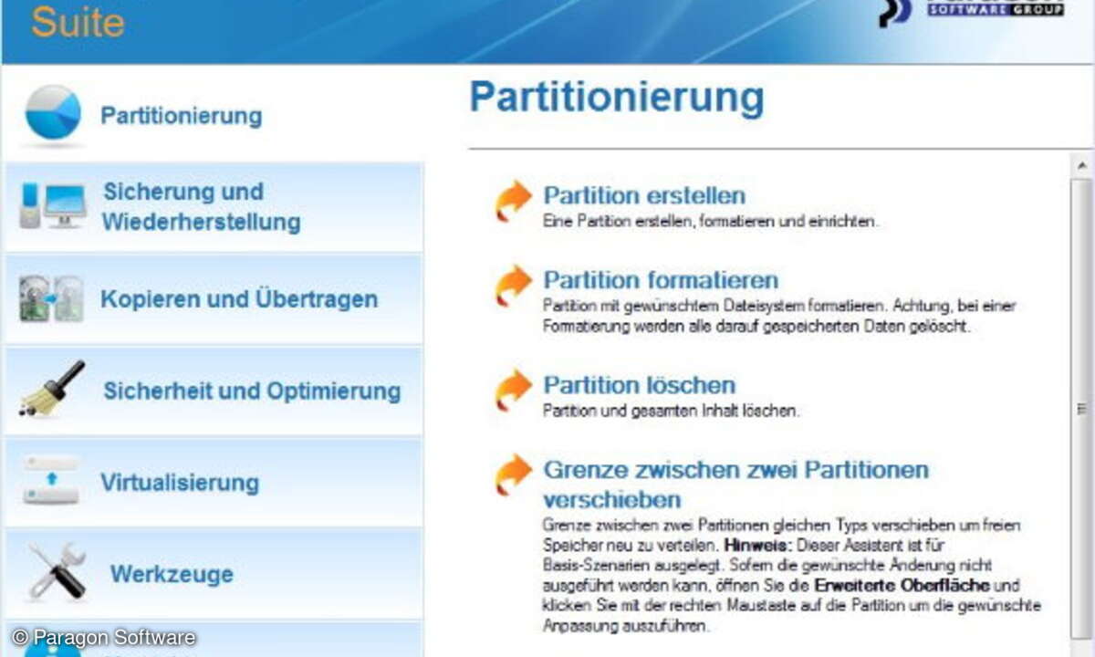 Paragon Software Festplatten Manager 12 Suite