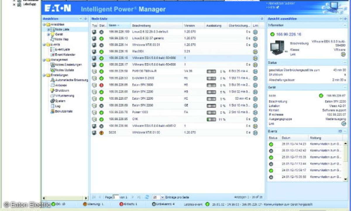 Ermöglicht die zentrale Verwaltung von USV-Systemen in virtuellen IT-Umgebungen: der Intelligent-Power-Manager von Eaton