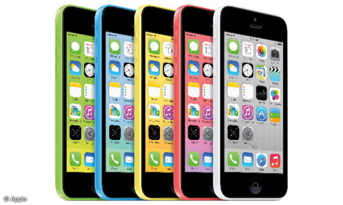 Das günstigere I-Phone 5c kommt in fünf verschiedenen Farben auf den Markt.