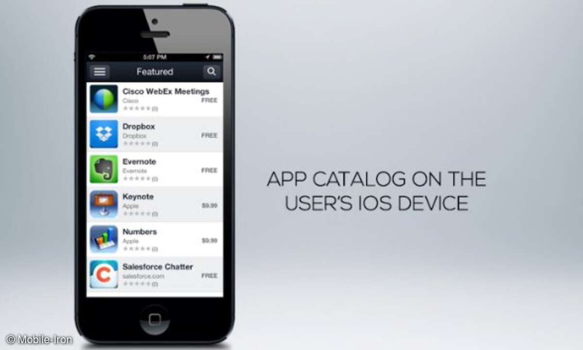 Mobile-Iron Anyware: App Catalog auf Apple I-OS
