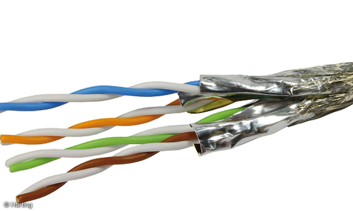 Industrial Ethernet Portfolio mit Profinet Kabeln von Harting