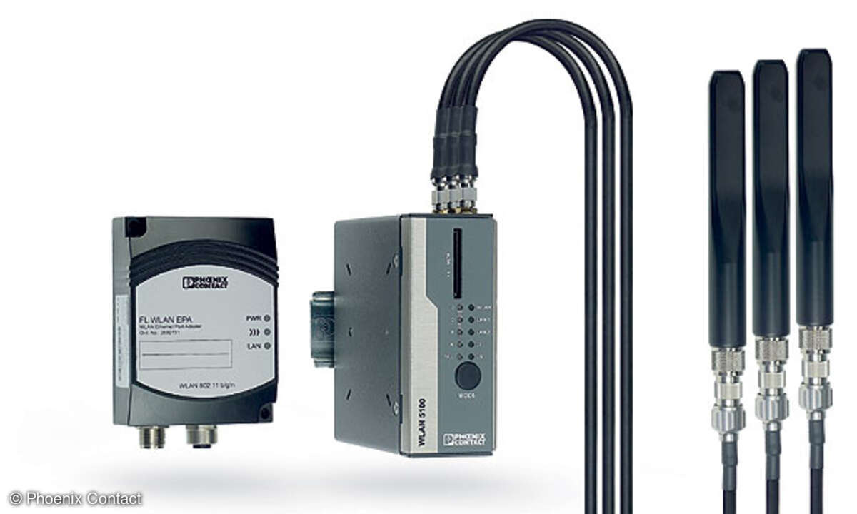 Durch die Unterstützung der IEEE-Norm 802.11n und die Integration einer Spezialantenne ermöglicht dieser kompakte WLAN-Ethernet-Adapter zuverlässige Funkverbindungen in industrieller Umgebung im 2,4- und 5-GHz-Frequenzband.