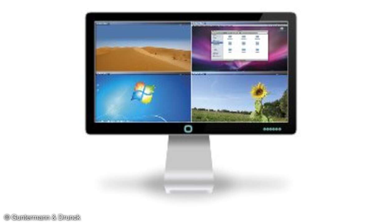 Splitscreen-Anwendung per KVM
