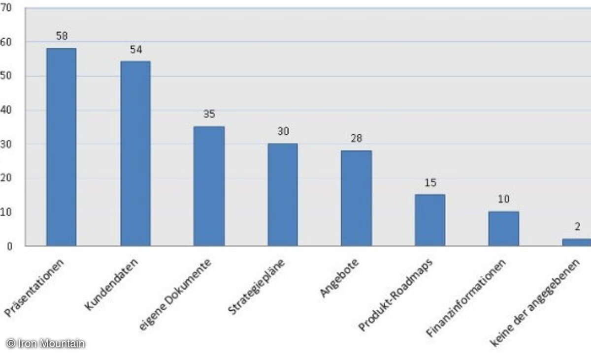 Informationen, die bei einem Jobwechsel aus Rache mitgenommen werden (Mehrfachnennungen möglich)