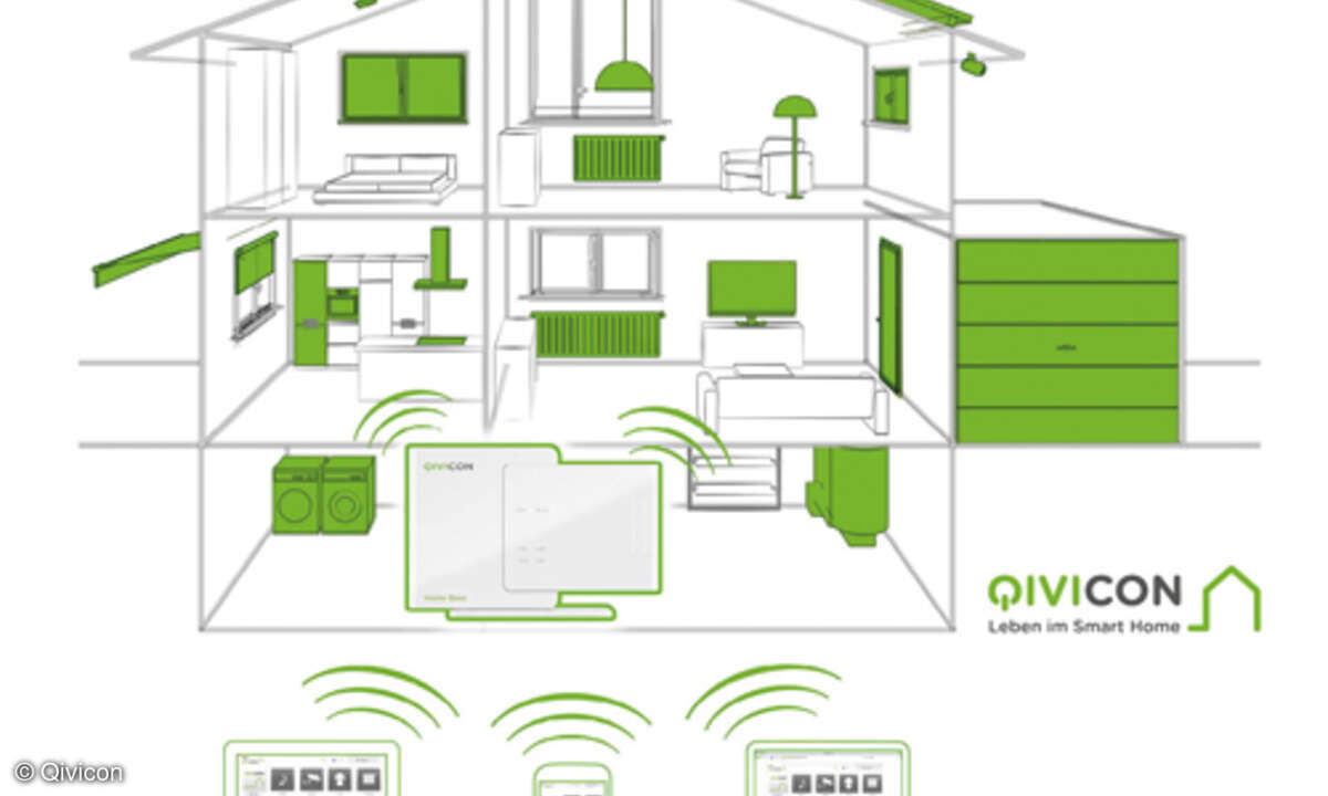 Per App lässt sich nach dem Qivicon-Ansatz das intelligente Haus vor Ort oder auch aus der Ferne steuern.