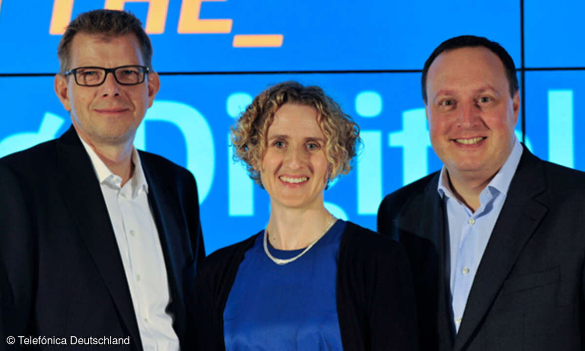 Vorstand der Telefónica Deutschland Holding AG (v.l.): Thorsten Dirks, Rachel Empey, Markus Haas