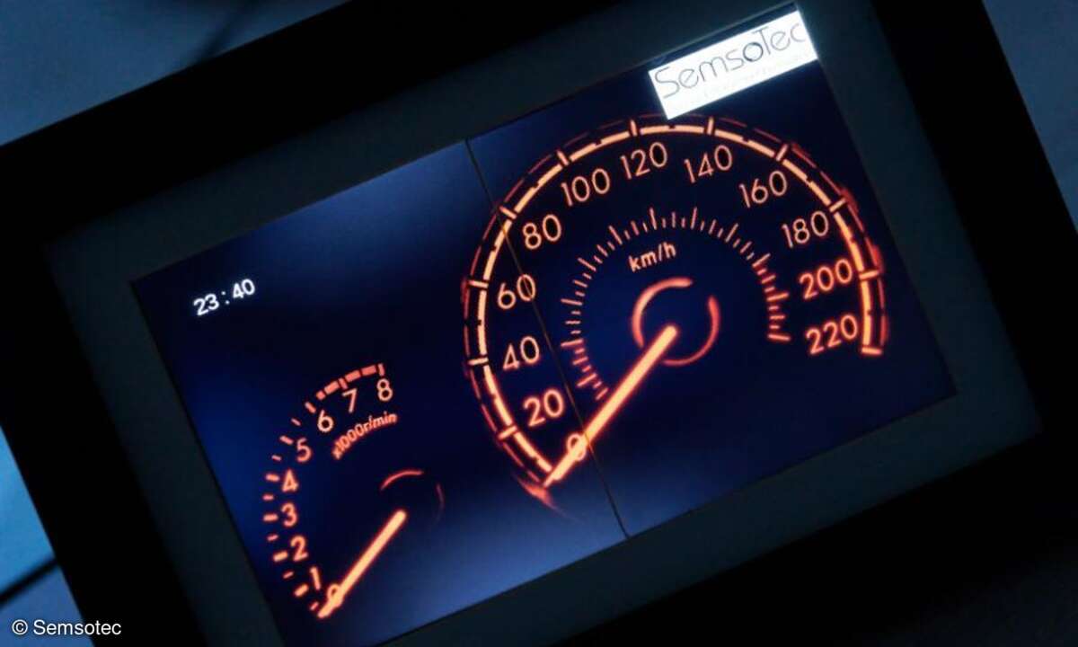 Instrumentenabbildung (Tachometer/Drehzahlmesser)