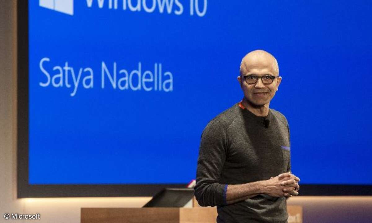 Satya Nadella, CEO von Microsoft, während der Präsentation