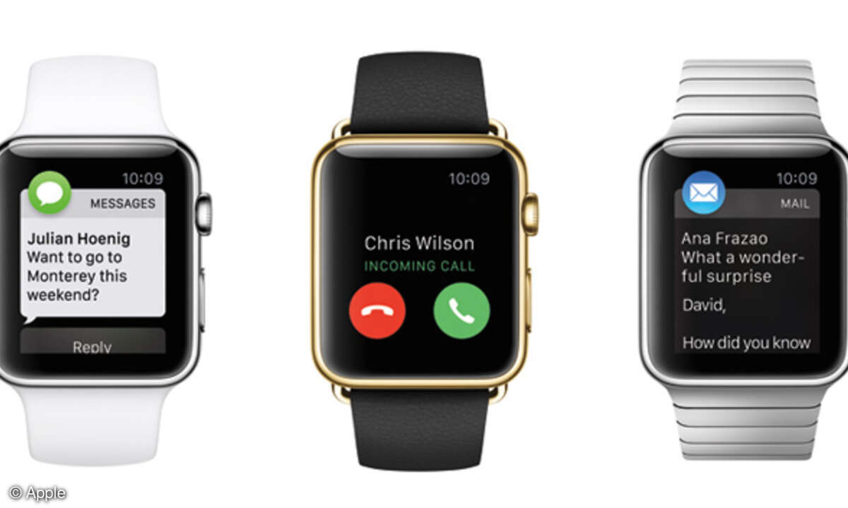 Verschiedene Funktionen der Apple Watch werden demonstriert