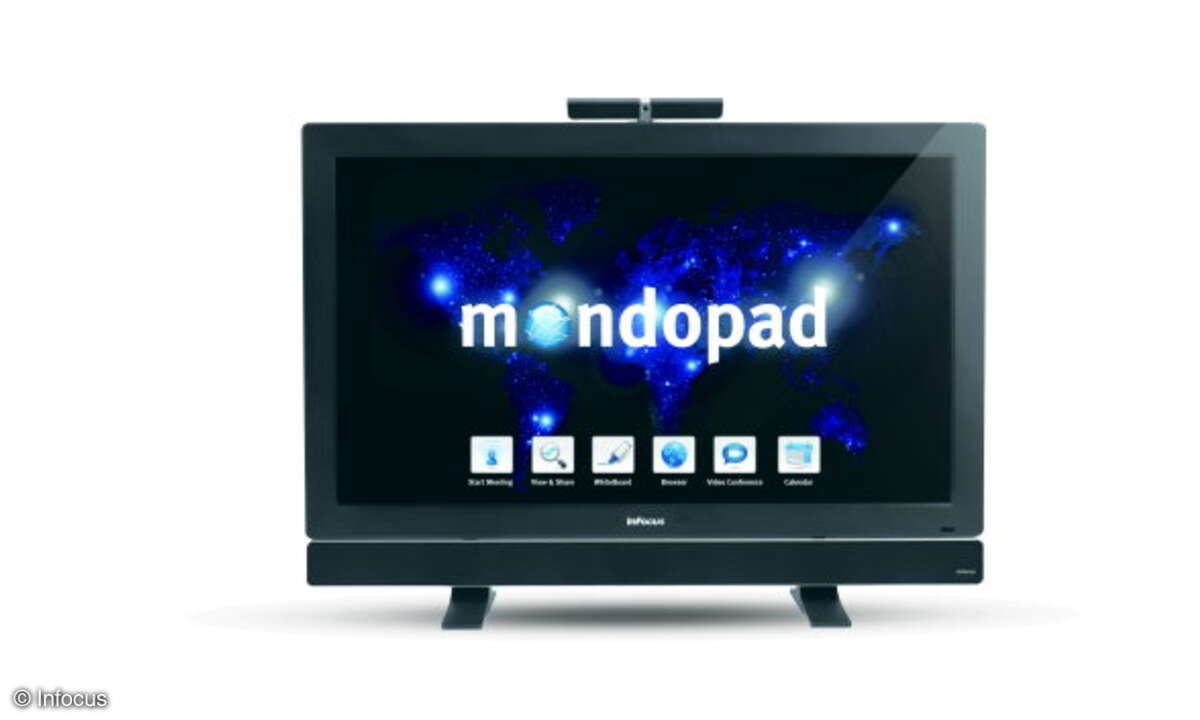 All-in-one-Lösungen wie das „Monopad“ von Infocus hingegen verlagern das Thema Videoconferencing von dezidierten Videokonferenzräumen großer Konzerne auf die tägliche Arbeitsebene aller Mitarbeiter eines Unternehmens