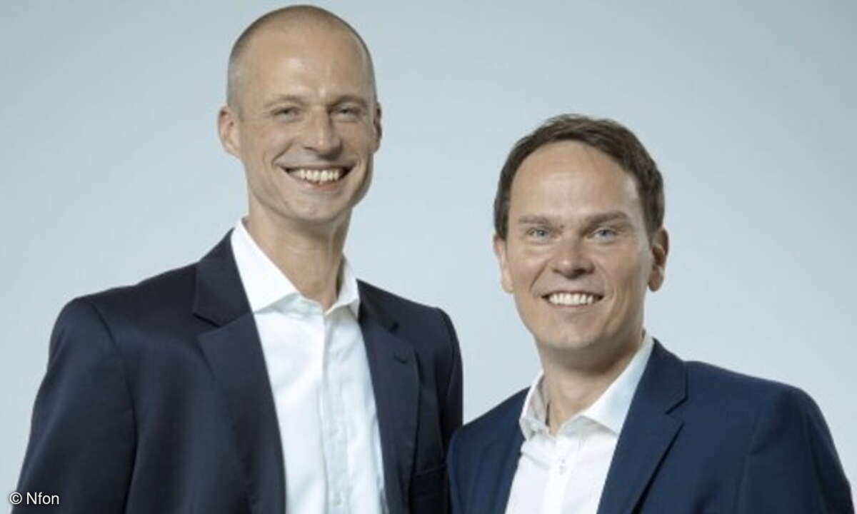Gerald Kromer (li.), neuer COO bei Nfon, mit seinem Kollegen Martin Czermin (CEO).