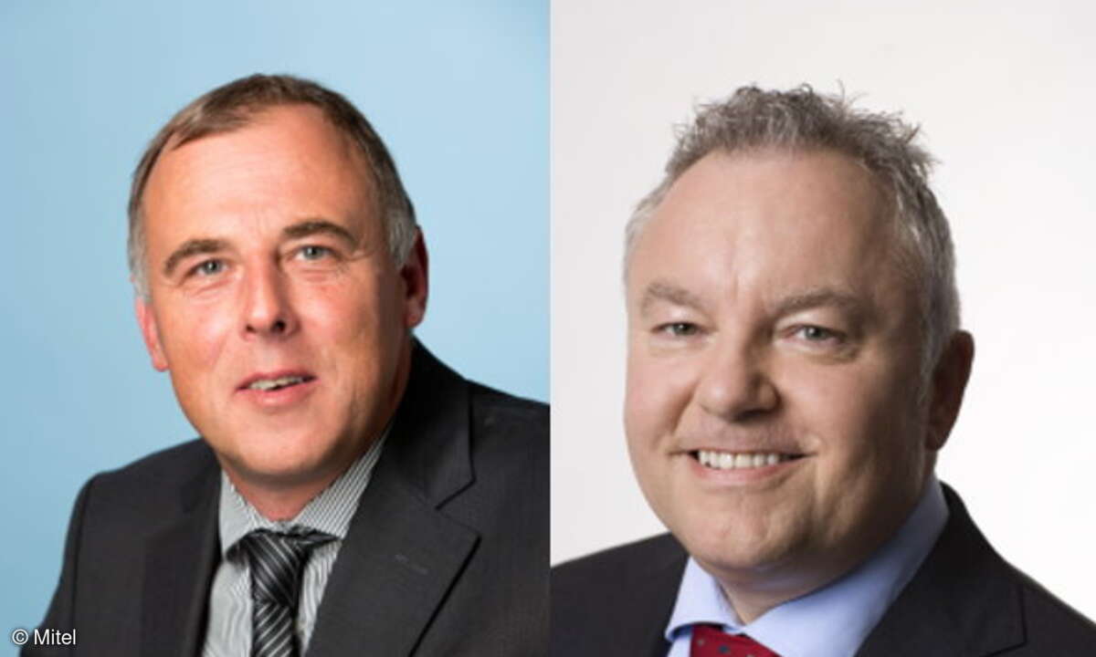 Christian Fron (li.) und Wolfram Fischer verstärken das europäische Mangement-Team von Mitel.