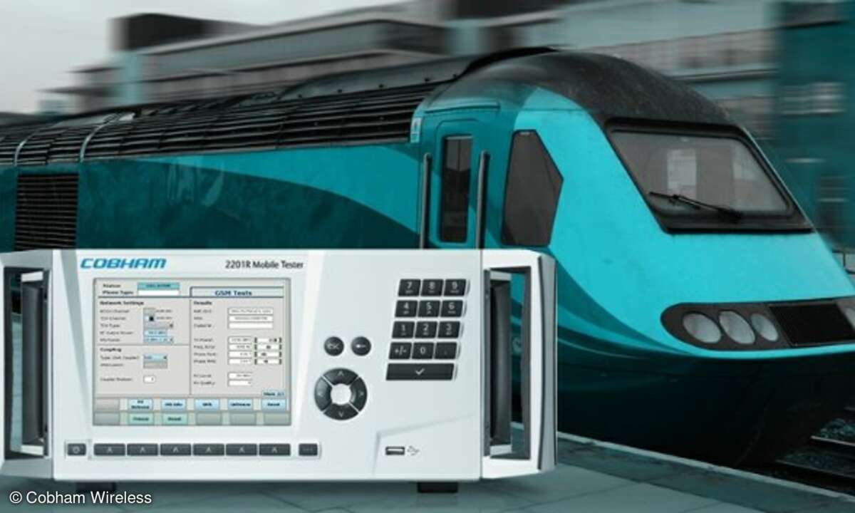 Der 2201R ist ein leichter, tragbarer Tester für GSM-R-Mobilfunk im Bahnwesen.