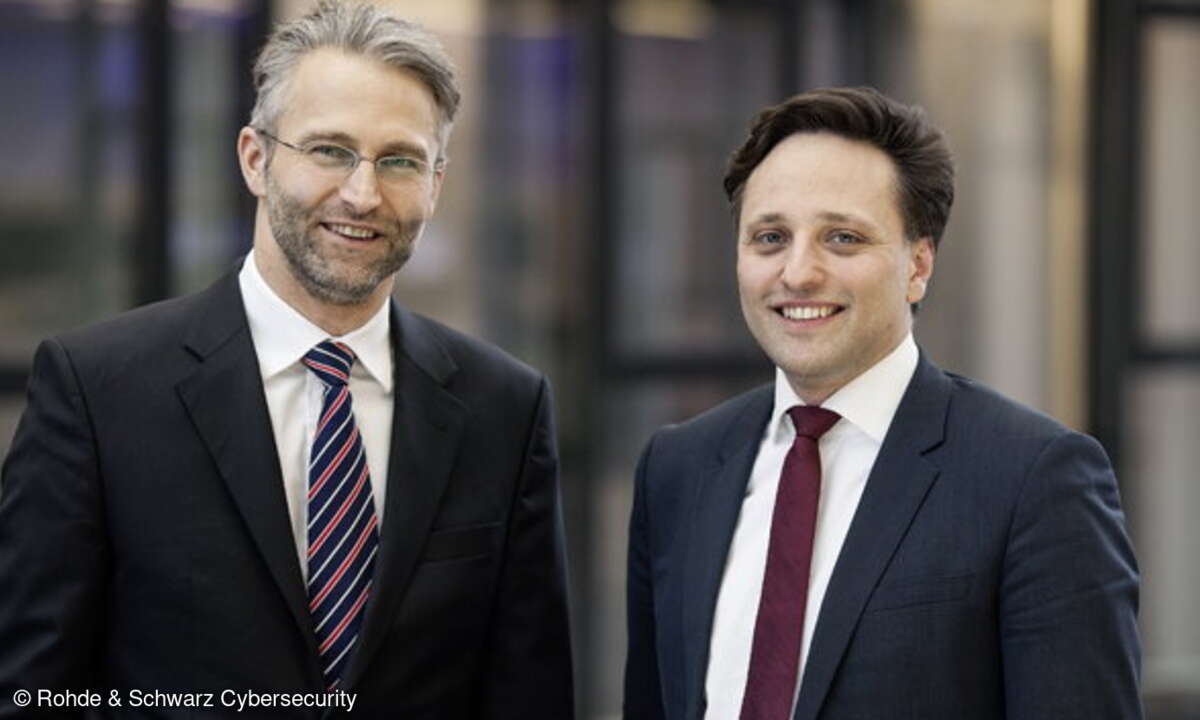 Reik Hesselbarth (links) und Ammar Alkassar leiten die Rohde & Schwarz Cybersecurity GmbH.