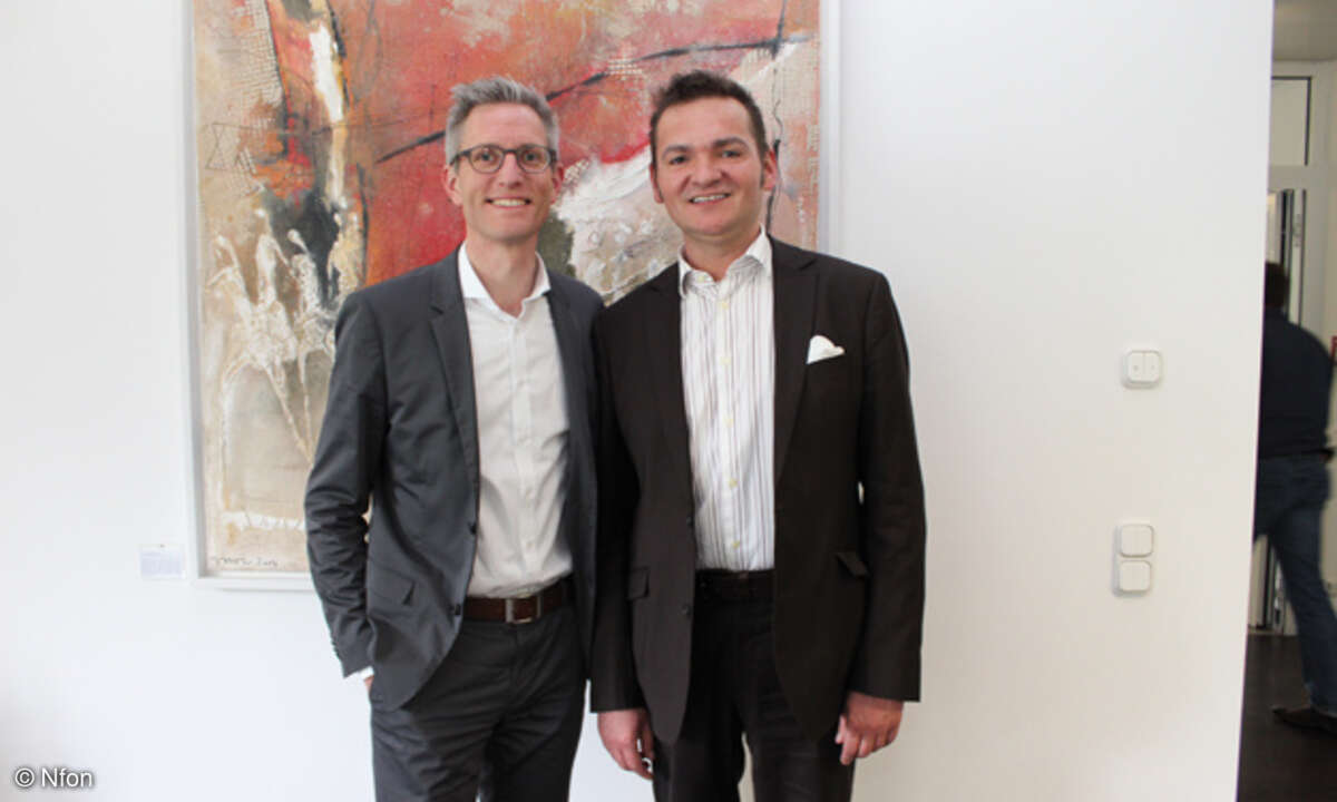 Thomas Muschalla, Vice President Sales bei Nfon, und Martin Fiegler, Geschäftsführer bei PSS Professional Sales Services