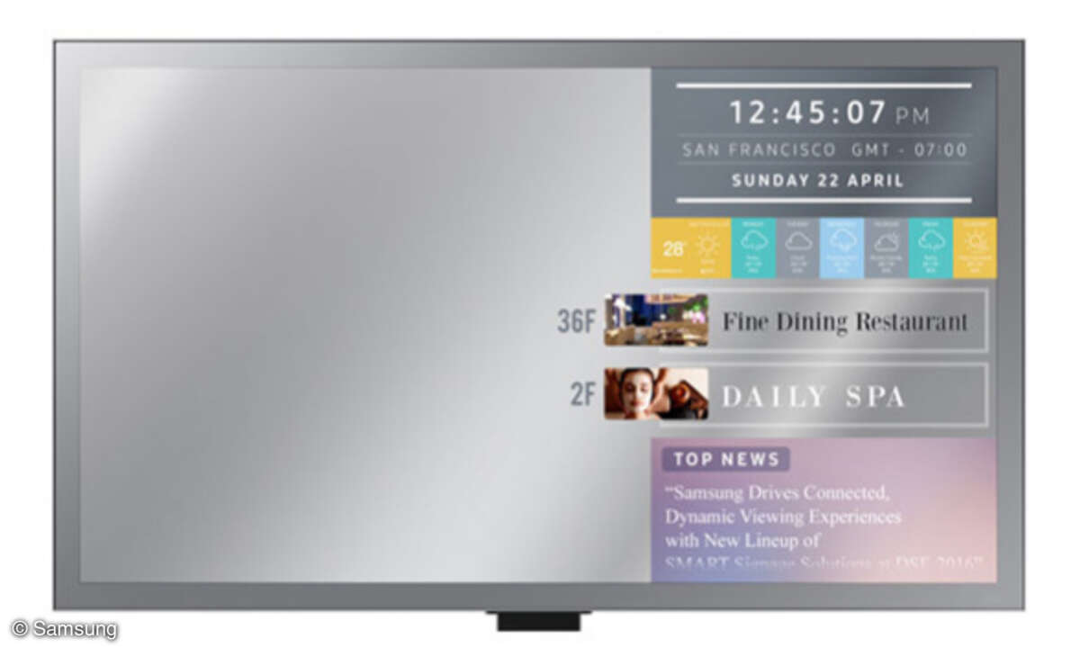Das  rahmenlose Design soll das Mirror-Display ML32E zum Blickfang machen, sich aber gleichzeitig nahtlos in moderne Einrichtungen einfügen.