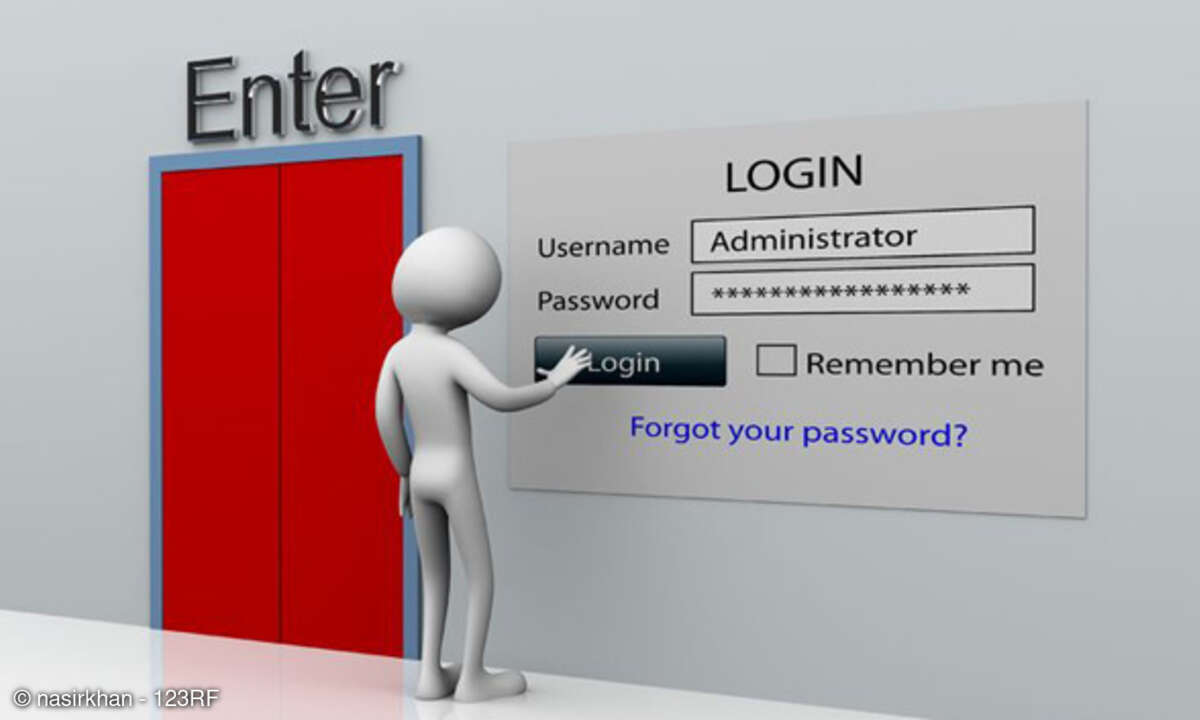 Zutritt, Login