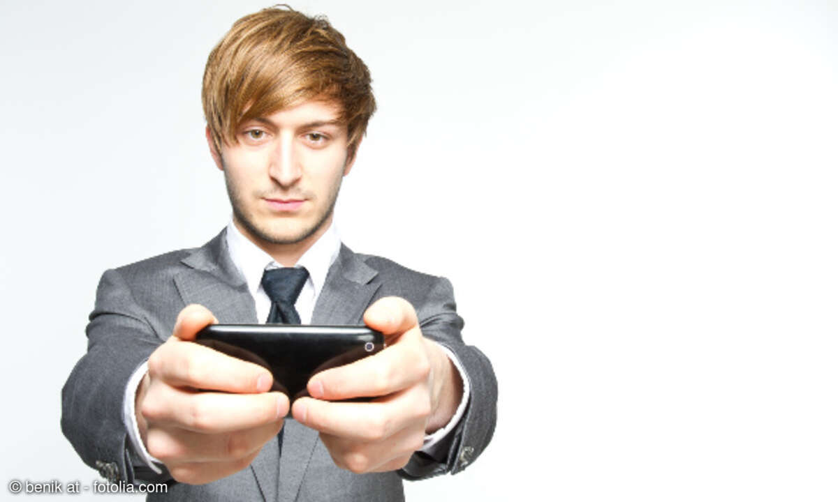 Business-Mann, Smartphone