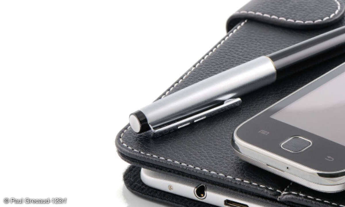 Planer, Smartphone, Kugelschreiber