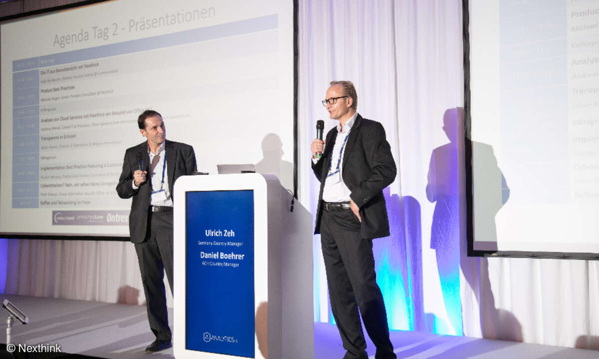 Nexthink IT-Analytics, Dabiel Boehrer und Ulrich Zeh