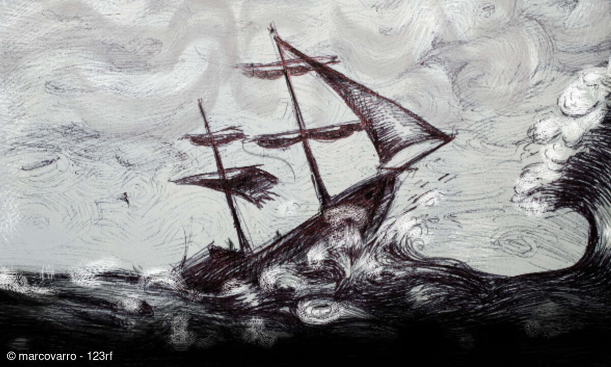 Gemälde stürmische See Schiff