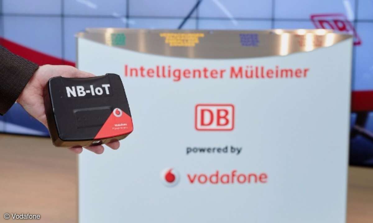 Smarter Mülleimer Vodafone cebit